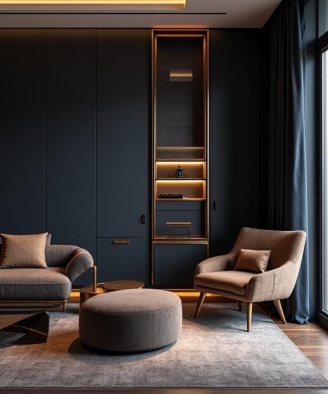 Luksusowa realizacja mebli na wymiar w nowoczesnym apartamencie