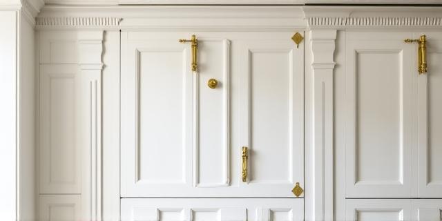 Klasyczna biała kuchnia z ramiakami